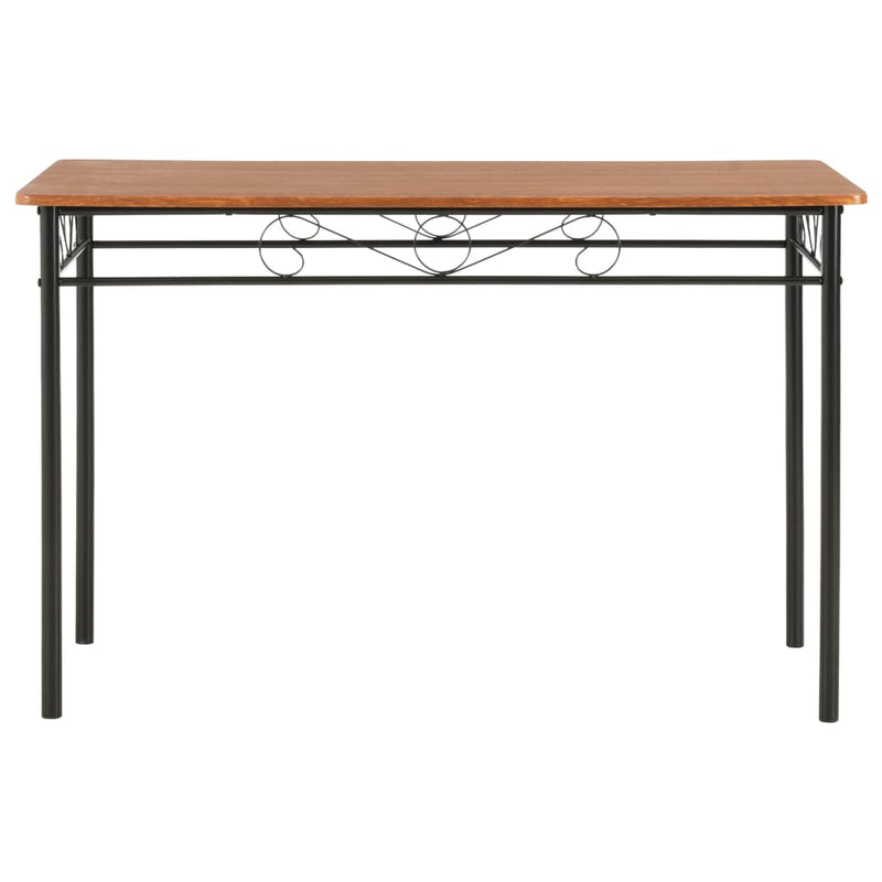 vidaXL 5 Piece Dining Set MDF and Steel Brown