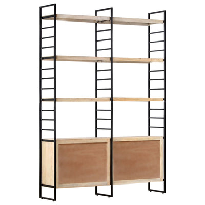 vidaXL 4-Tier Bookcase 124x30x180 cm Solid Mango Wood