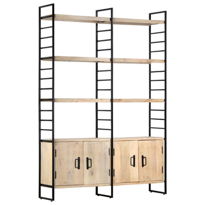 vidaXL 4-Tier Bookcase 124x30x180 cm Solid Mango Wood