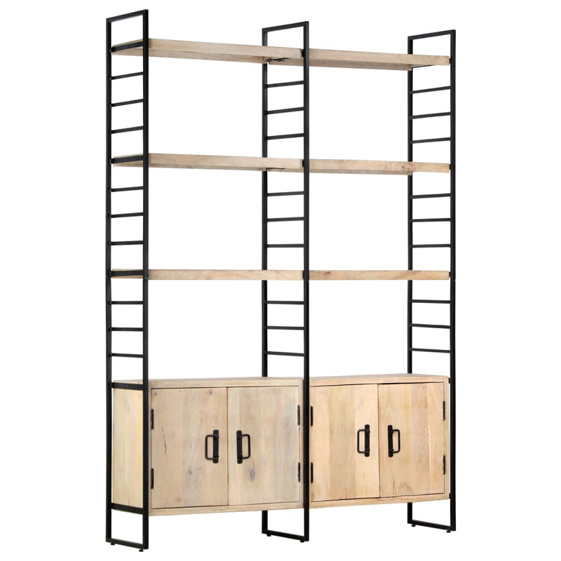 vidaXL 4-Tier Bookcase 124x30x180 cm Solid Mango Wood