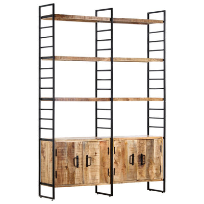 vidaXL 4-Tier Bookcase 124x30x180 cm Rough Mango Wood