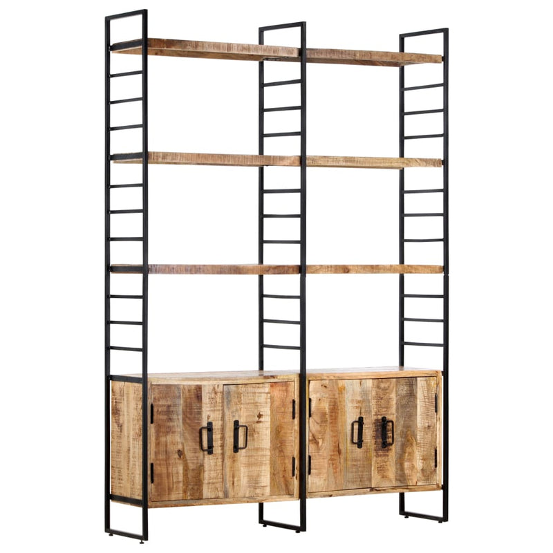 vidaXL 4-Tier Bookcase 124x30x180 cm Rough Mango Wood