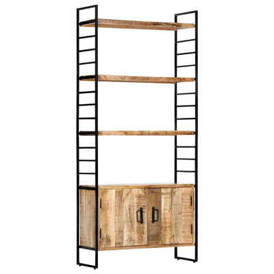 vidaXL 4-Tier Bookcase 80x30x180 cm Rough Mango Wood
