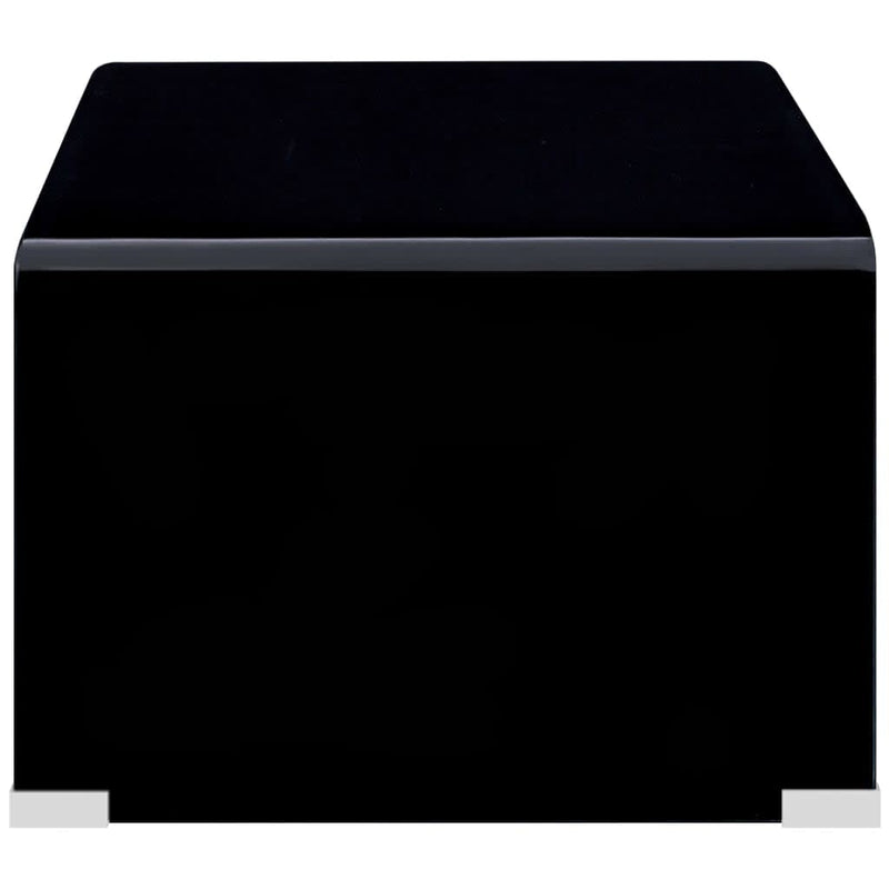 vidaXL Coffee Table Black 98x45x31 cm Tempered Glass