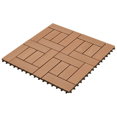 vidaXL 22 pcs Decking Tiles 30x30 cm 2 sqm WPC Brown