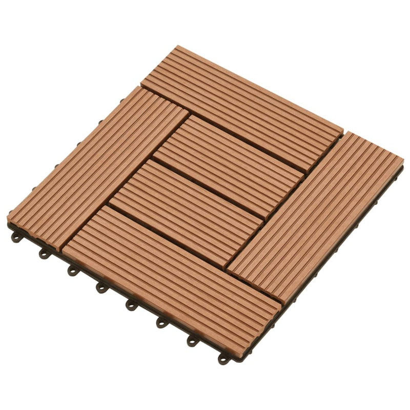 vidaXL 22 pcs Decking Tiles 30x30 cm 2 sqm WPC Brown