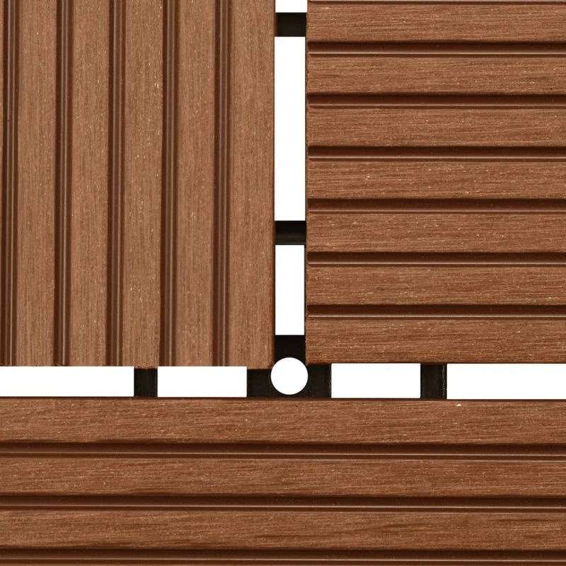 vidaXL 22 pcs Decking Tiles 30x30 cm 2 sqm WPC Brown