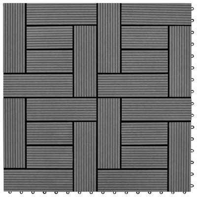 vidaXL 22 pcs Decking Tiles 30x30 cm 2 sqm WPC Brown