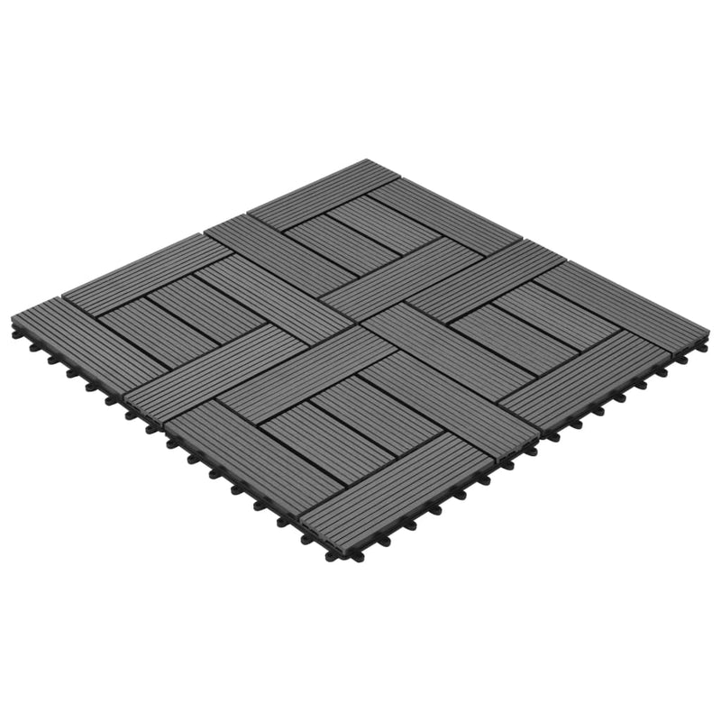 vidaXL 22 pcs Decking Tiles 30x30 cm 2 sqm WPC Brown