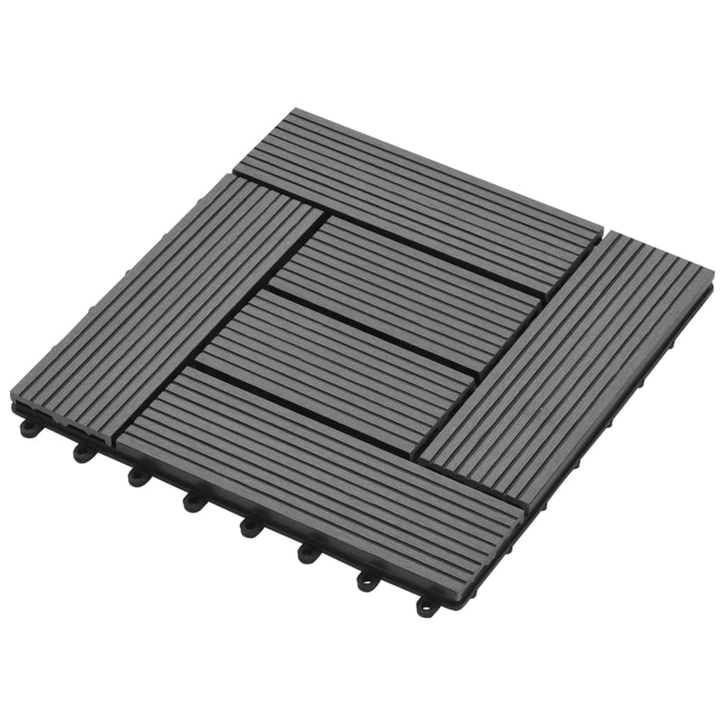 vidaXL 22 pcs Decking Tiles 30x30 cm 2 sqm WPC Brown