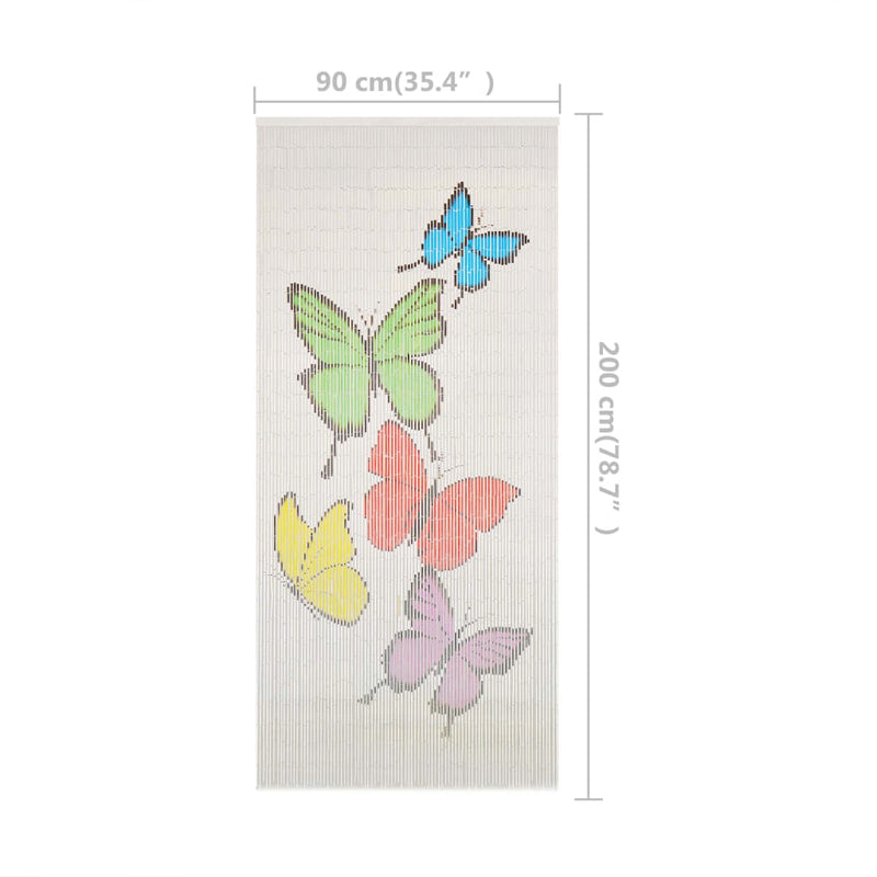 vidaXL Insect Door Curtain Bamboo 90x200 cm