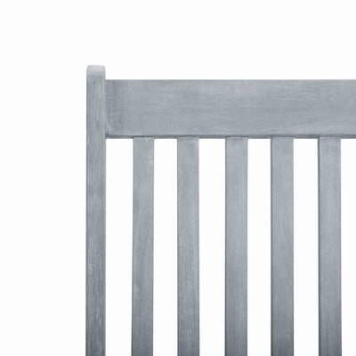 vidaXL Outdoor Deck Chair with Footrest Grey Wash Solid Acacia Wood