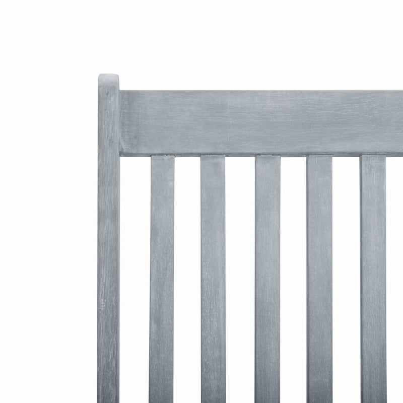 vidaXL Outdoor Deck Chair with Footrest Grey Wash Solid Acacia Wood