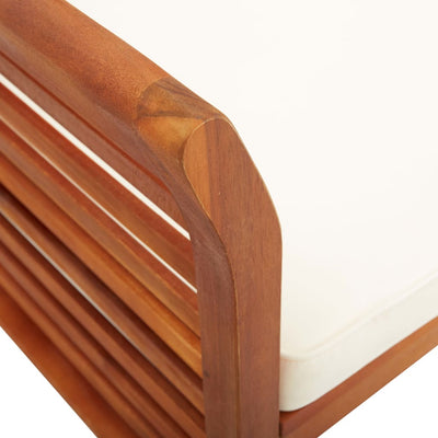 vidaXL 2-Seater Garden Bench with Cushion 120 cm Solid Acacia Wood