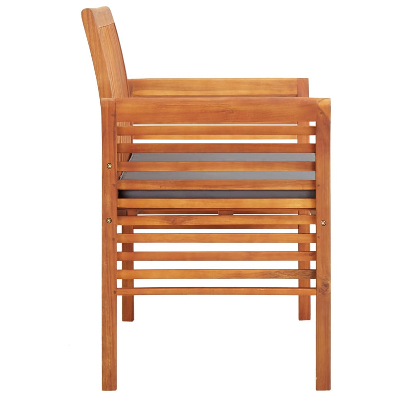 vidaXL 2-Seater Garden Bench with Cushion 120 cm Solid Acacia Wood