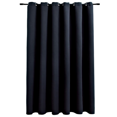 vidaXL Blackout Curtain with Metal Rings Anthracite 290x245 cm
