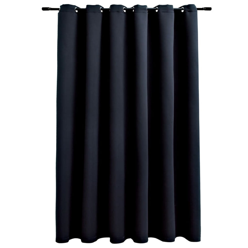 vidaXL Blackout Curtain with Metal Rings Anthracite 290x245 cm