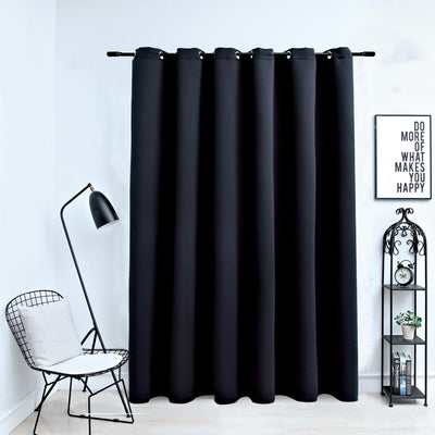 vidaXL Blackout Curtain with Metal Rings Anthracite 290x245 cm