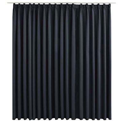 vidaXL Blackout Curtain with Hooks Anthracite 290x245 cm