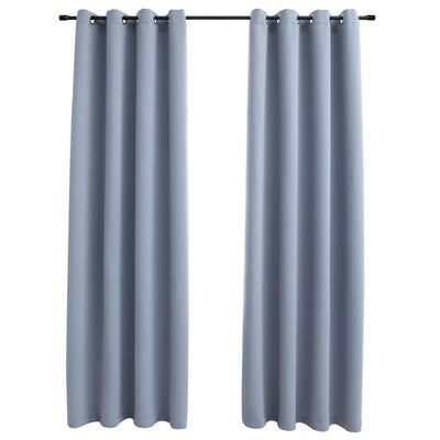 vidaXL Blackout Curtains with Metal Rings 2 pcs Anthracite 140x245 cm