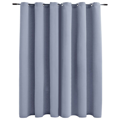 vidaXL Blackout Curtain with Metal Rings Anthracite 290x245 cm