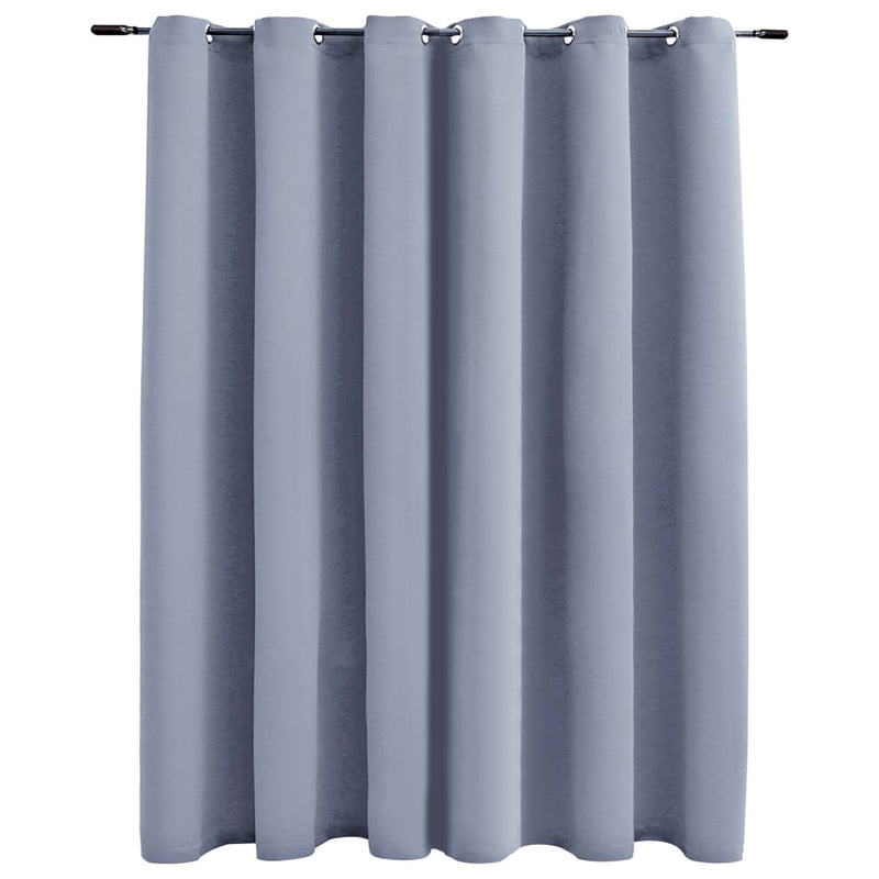 vidaXL Blackout Curtain with Metal Rings Anthracite 290x245 cm