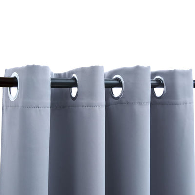 vidaXL Blackout Curtain with Metal Rings Anthracite 290x245 cm