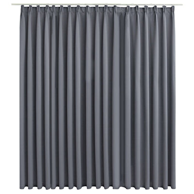vidaXL Blackout Curtain with Hooks Anthracite 290x245 cm