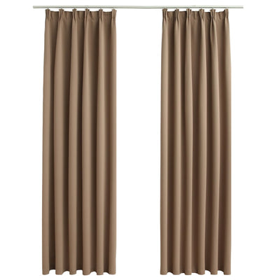 vidaXL Blackout Curtains with Hooks 2 pcs Anthracite 140x245 cm