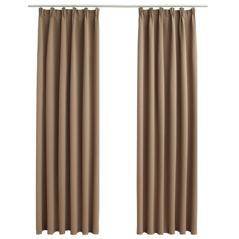 vidaXL Blackout Curtains with Hooks 2 pcs Anthracite 140x245 cm
