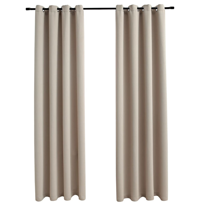 vidaXL Blackout Curtains with Metal Rings 2 pcs Anthracite 140x245 cm