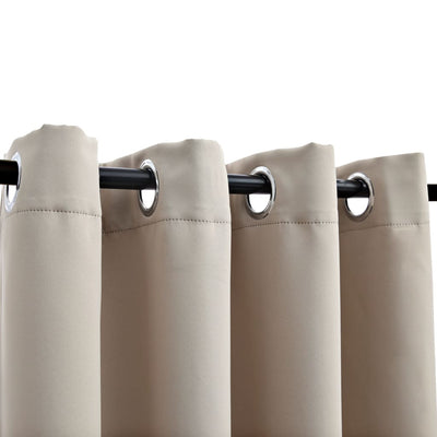 vidaXL Blackout Curtain with Metal Rings Anthracite 290x245 cm