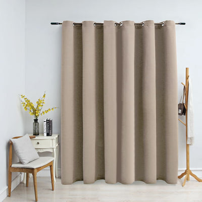 vidaXL Blackout Curtain with Metal Rings Anthracite 290x245 cm