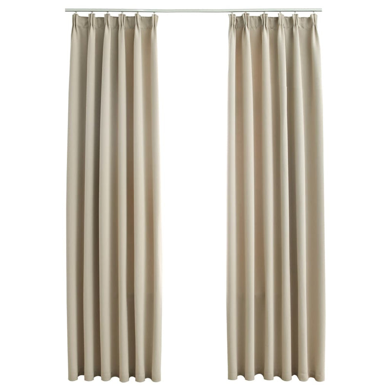 vidaXL Blackout Curtains with Hooks 2 pcs Anthracite 140x245 cm