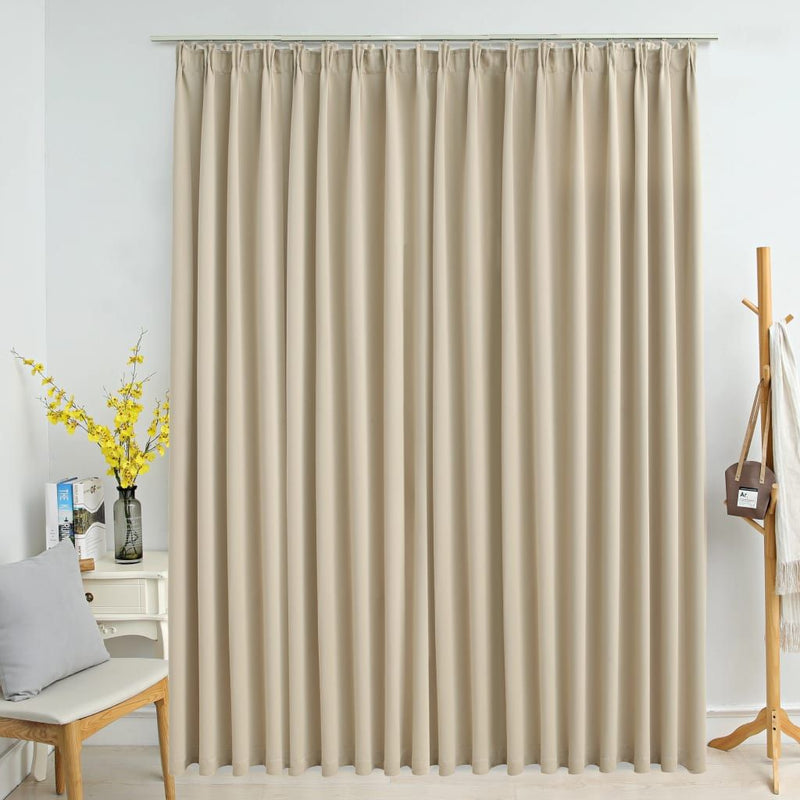 vidaXL Blackout Curtain with Hooks Anthracite 290x245 cm