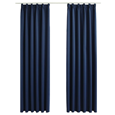vidaXL Blackout Curtains with Hooks 2 pcs Anthracite 140x245 cm