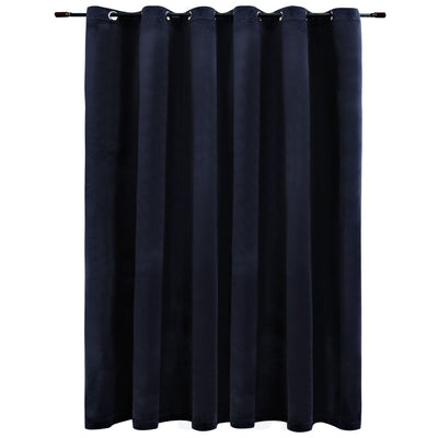 vidaXL Blackout Curtain with Metal Rings Velvet Anthracite 290x245 cm