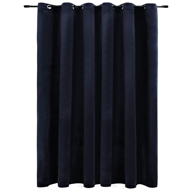 vidaXL Blackout Curtain with Metal Rings Velvet Anthracite 290x245 cm