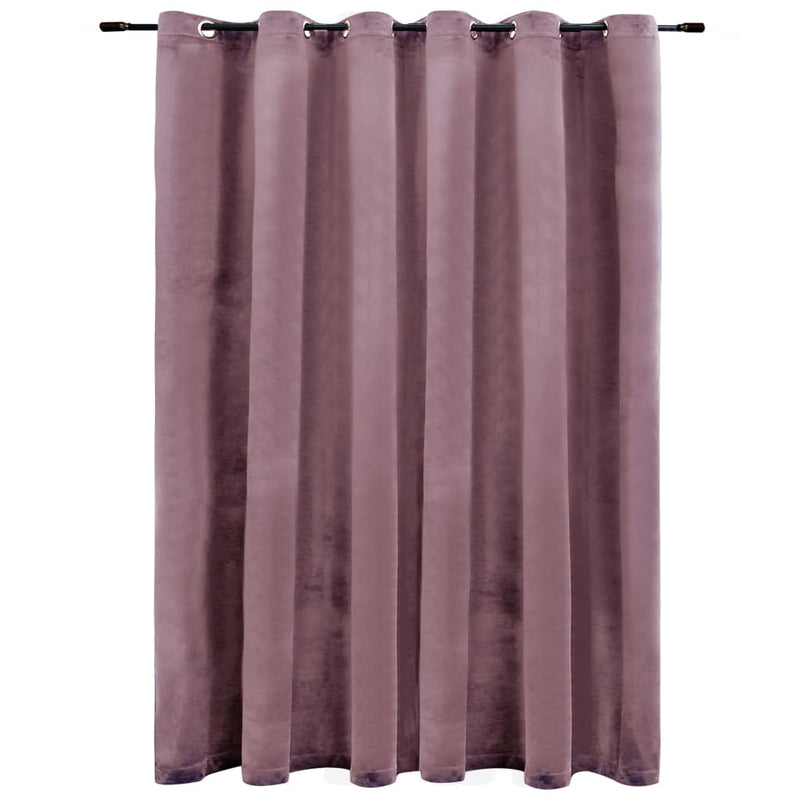 vidaXL Blackout Curtain with Metal Rings Velvet Anthracite 290x245 cm