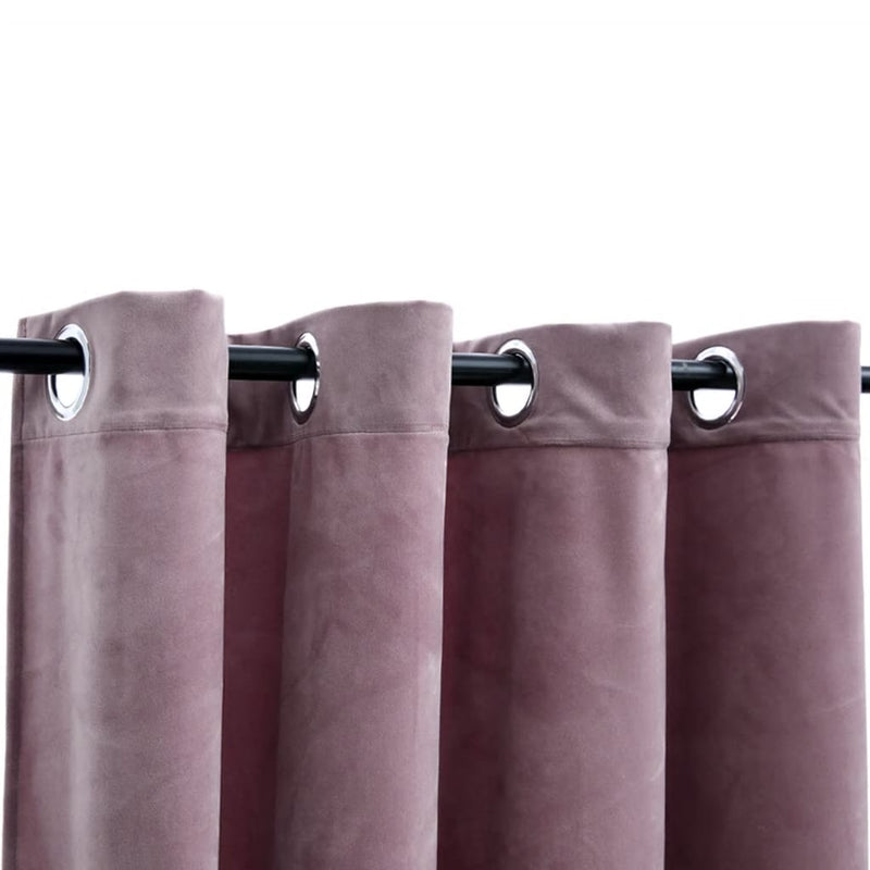 vidaXL Blackout Curtain with Metal Rings Velvet Anthracite 290x245 cm
