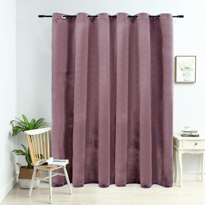 vidaXL Blackout Curtain with Metal Rings Velvet Anthracite 290x245 cm
