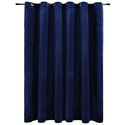 vidaXL Blackout Curtain with Metal Rings Velvet Anthracite 290x245 cm