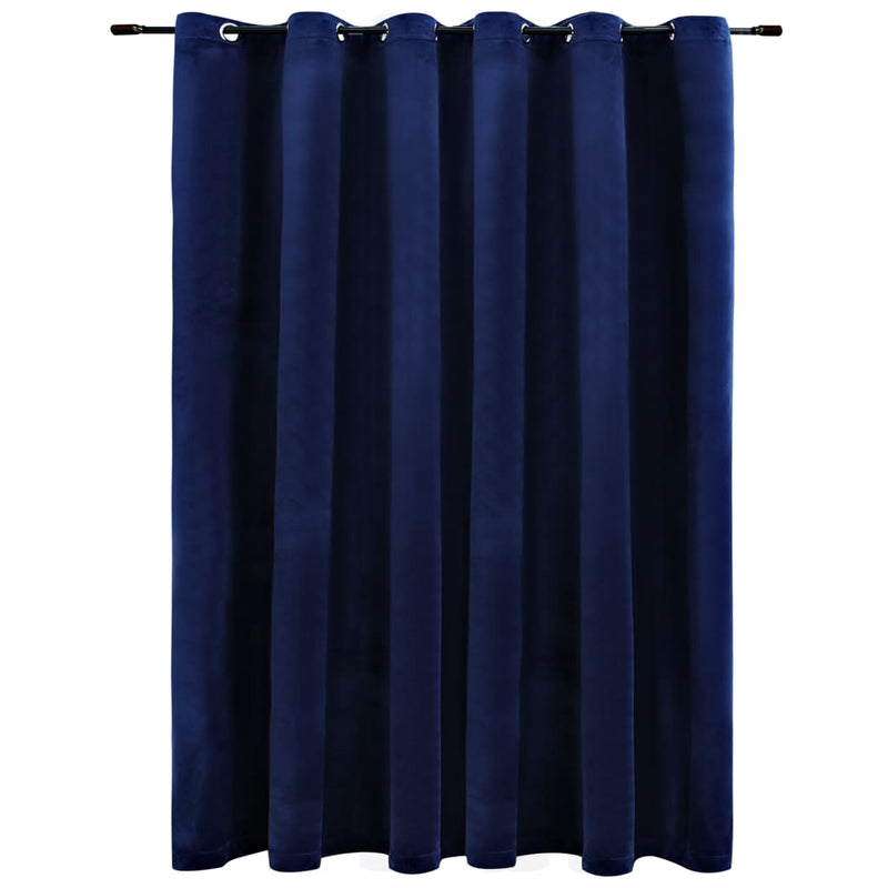 vidaXL Blackout Curtain with Metal Rings Velvet Anthracite 290x245 cm