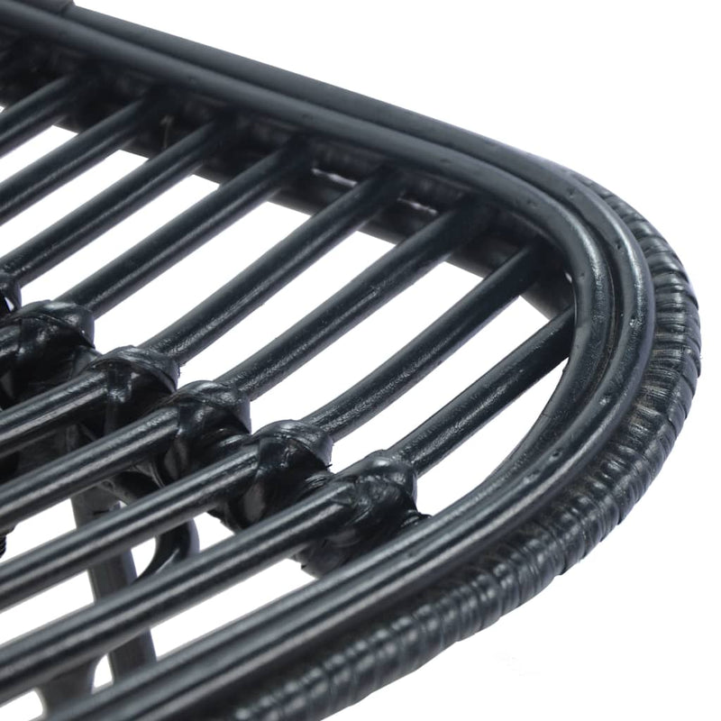 vidaXL Bar Chairs 2 pcs Black Rattan