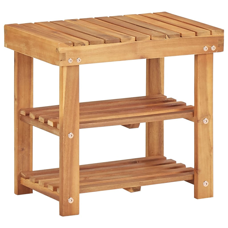 vidaXL Shoe Rack 70x32x46 cm Solid Acacia Wood