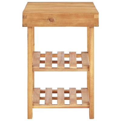 vidaXL Shoe Rack 70x32x46 cm Solid Acacia Wood