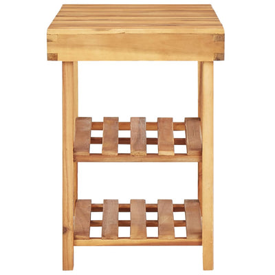 vidaXL Shoe Rack 70x32x46 cm Solid Acacia Wood