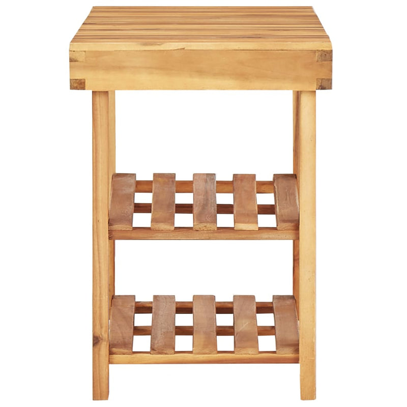 vidaXL Shoe Rack 70x32x46 cm Solid Acacia Wood