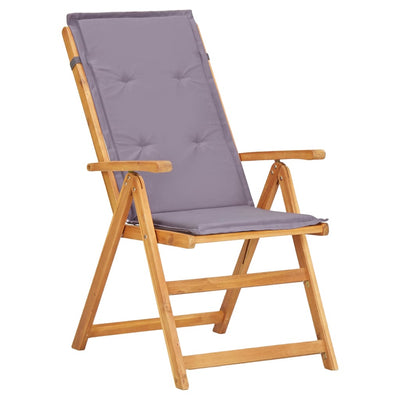 vidaXL Reclining Garden Chairs 2 pcs Brown Solid Acacia Wood