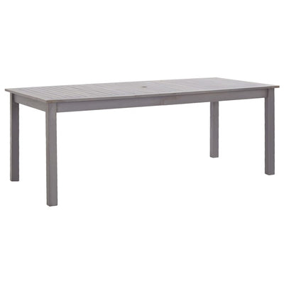vidaXL 9 Piece Outdoor Dining Set Grey Solid Acacia Wood